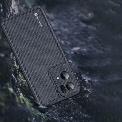 13. Dux Ducis Fino etui pokrowiec pokryty nylonowym materiałem Oppo Reno7 Pro 5G czarny