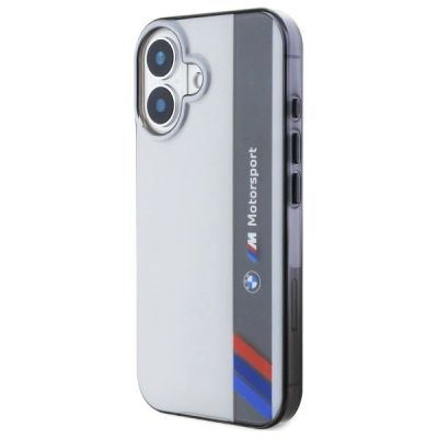 2. Etui BMW Motosport IML Vertical Stripe na iPhone 16 - szare