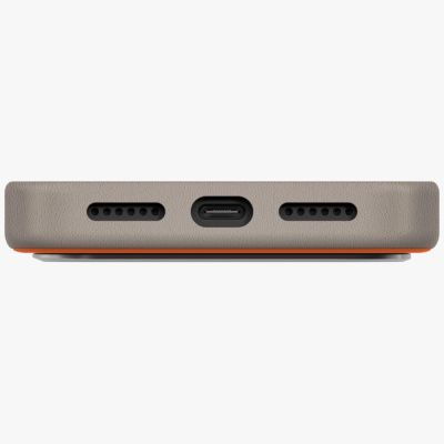 4. Etui UNIQ Lyden DS do iPhone 17 Pro Max Magclick Charging - pomarańczowo-szary