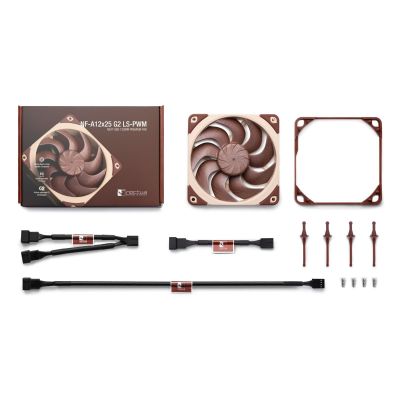 6. Noctua NF-A12X25 G2 LS-PWM system chłodzenia komputerów Obudowa komputera Wentylator 12 cm Beżowy 1 szt.