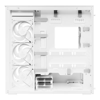 6. Okno Arctic Xtender Weiß Transparentes Glasfenster mit GPU mount