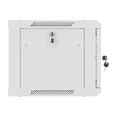 4. LANBERG SZAFA WISZĄCA RACK 19" 6U 600X450 DRZWI METALOWE SZARA (FLAT PACK) WF01-6406-00S