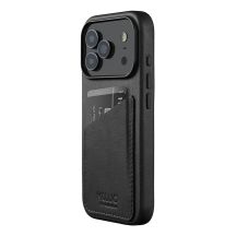 Mujjo Wallet Leather Case - etui skórzane do iPhone 17 Pro kompatybilne z MagSafe (black)