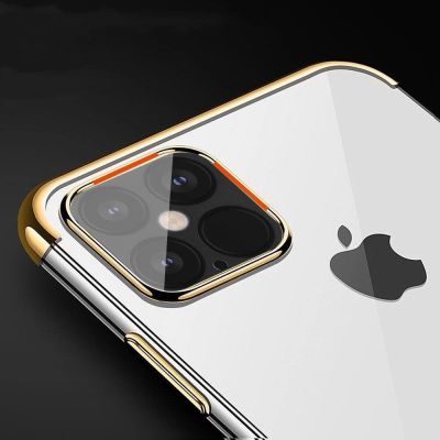 5. Clear Color case żelowy pokrowiec etui z metaliczną ramką iPhone 13 Pro niebieski
