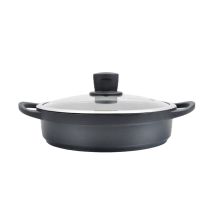 Garnek z pokrywką płaski Maestro  MR-4328-S
