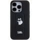 4. Etui Karl Lagerfeld Gripstand Saffiano Choupette Pins na iPhone 15 Pro - czarne