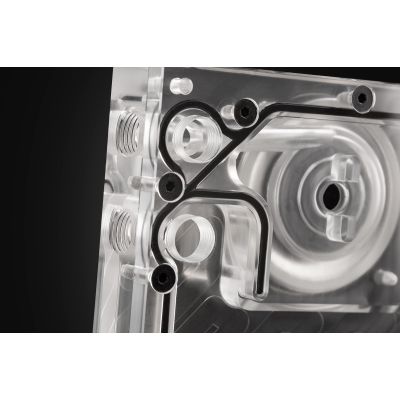 4. Bloki wodne EK-Quantum Kinetic3 FLT D5 PWM Kombinacja zbiornika wyrównawczego i pompy - 240mm, D-RGB, Acrylic