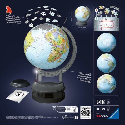 2. Ravensburger 11549 puzzle Puzzle 3D 540 szt. Glob
