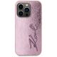 3. Etui Karl Lagerfeld Wrinkled Metal Signature na iPhone 15 Pro - różowe