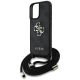 5. Etui Guess 4G Big Logo Cord Stap Crossbody do iPhone 16 czarny