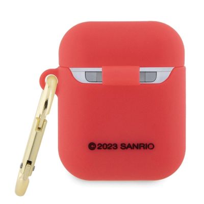 2. Etui Hello Kitty Silicone 3D Kitty Head na AirPods 1/2 - fuksjowe