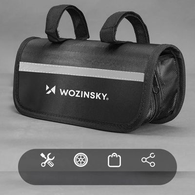 7. Zestaw narzędzi Wozinsky WMZ-01N multitool rowerowy 16w1 pompka klucze zestaw do dętek - czarny