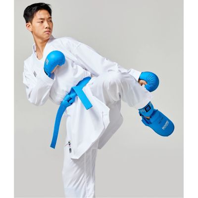 5. Ochraniacze piszczeli i stóp Karate WKF BLUE | MOOTO
