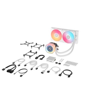 4. Corsair iCUE LINK TITAN 240 RX LCD Procesor Chłodnica cieczy all-in-one 12 cm Biały 1 szt.