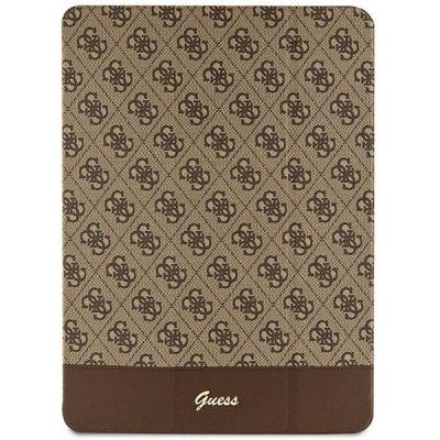 Etui Guess 4G Stripe Allover na iPad Pro 12.9" - brązowe