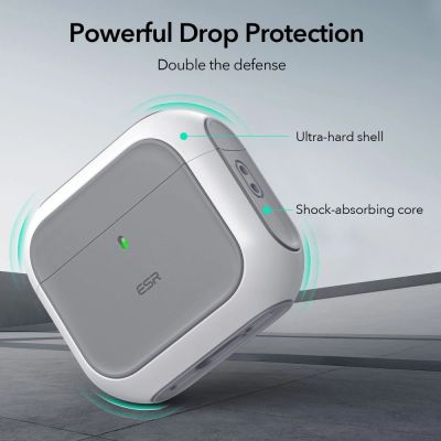 4. Etui ESR Orbit Halolock MagSafe na Apple AirPods 4 - białe