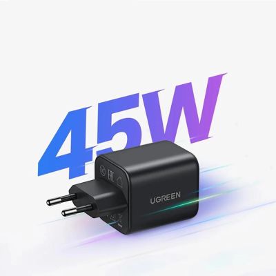 2. Ładowarka sieciowa Ugreen Nexode N Series X525 45W GaN 1x USB-A 1x USB-C - czarna