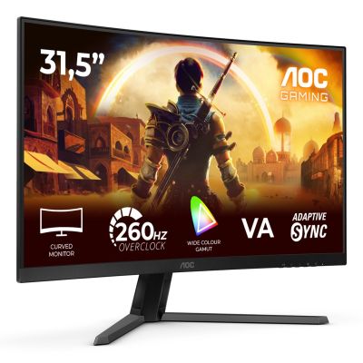 28. AOC G4 C32G42ZE monitor komputerowy 80 cm (31.5") 1920 x 1080 px Full HD LED Czarny, Czerwony