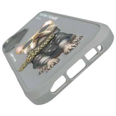 8. Etui Nimmy Glasses Cool Dog na iPhone 16 - szare