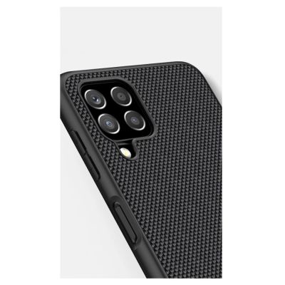 10. Nillkin Textured Case wytrzymałe wzmocnione etui z żelową ramką i nylonem na tyle Samsung Galaxy A22 4G czarny
