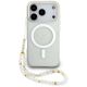 Etui Guess IML Glitter Pearl Strap MagSafe do iPhone 17 Pro - przezroczyste