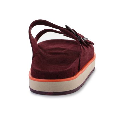 5. Klapki D.Franklin Nordic Sandal Buckle W DFSH405004-BURG