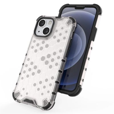 7. Honeycomb etui pancerny pokrowiec z żelową ramką iPhone 13 mini przezroczysty
