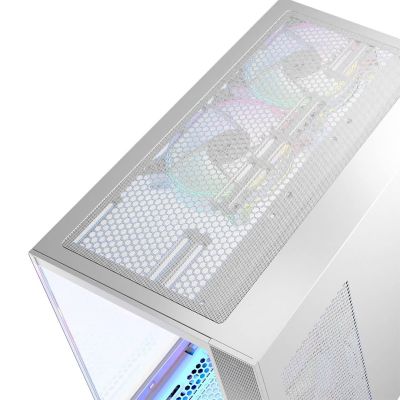12. MODECOM OBUDOWA VOLCNO PANORAMA APEX ARGB 5F MIDI WHITE