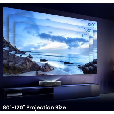 9. Projektor Hisense PL1SE Beamer Ultra-Short-Throw-Projektor 2100 ANSI Lumen DLP 2160p (3840x2160) Schwarz