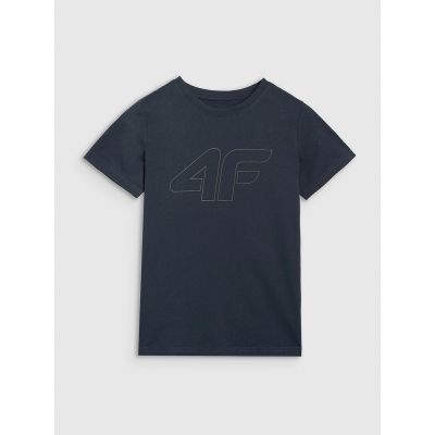5. T-shirt regular z nadrukiem chłopięcy 4F 4FJRMM00TTSHM3255-31S