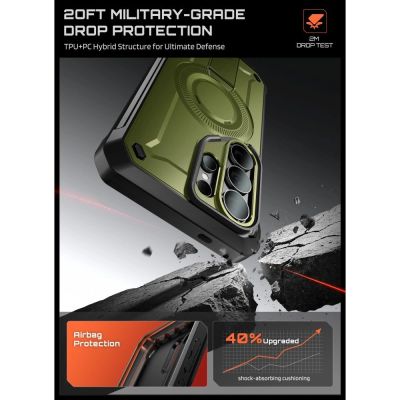 3. Etui Supcase Unicorn Beetle Pro Mag MagSafe 2-Set na Samsung Galaxy S26 Ultra - zielono-czarne