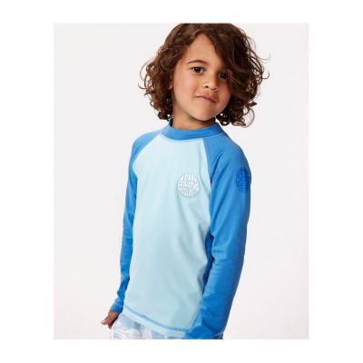3. Lycra RIP CURL Icons Uv Brushed L/S-Boy niebieski