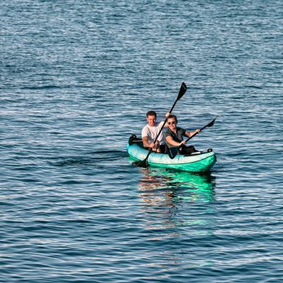 18. VIRTUFIT KAJAK 335 - TURKUSOWY - Z SIEDZENIAMI KAJAKOWYMI I TORBĄ DO NOSZENIA