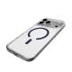 10. Etui Puro Lite Mag TPU+PC kompatybilne z MagSafe na iPhone 17 Pro - przezroczyste z niebieskim pierścieniem