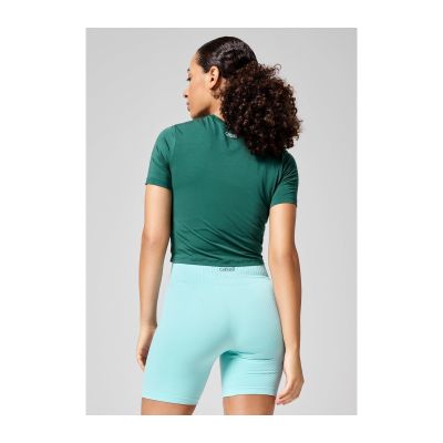3. Koszulka CASALL Delight Short Wrap Tee zielony