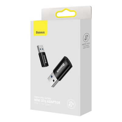 5. Baseus Ingenuity Series Mini przejściówka adapter USB 3.1 OTG do USB Typ C czarny (ZJJQ000101)