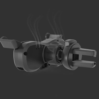 8. Grawitacyjny uchwyt samochodowy do smartfona na kratkę nawiewu z odświeżaczem czarny (YC06)