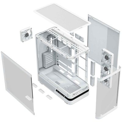 5. MODECOM OBUDOWA VOLCANO AQ 100 ARGB MIDI BIAŁA