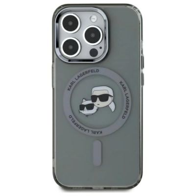 3. Karl Lagerfeld KLHMP15XHLSKCK iPhone 15   Pro Max 6.7" czarny/black hardcase IML Metal Karl&Choupette Head MagSafe