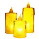 28. ŚWIECA DEKORACYJNA 8 CM AMBER CIEPŁY BIAŁY 1 LED
