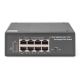4. Switch przemysłowy 7-portowy Gigabit PoE+ z 1x PD, IEEE802.3af/at, DIN rail, rozszerzony zakres temp.