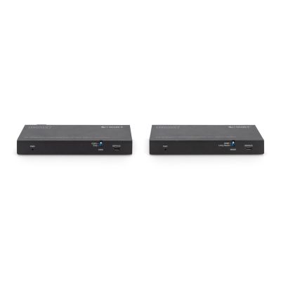 13. Extender HDBaseT KVM Zestaw, 150 m, 4K/60Hz, USB 2.0, PoC, IR, czarny