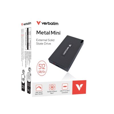 2. Verbatim 32030 Zewnętrzny dysk SSD 512 GB USB Type-C USB 3.2 Gen 2x2 Szary