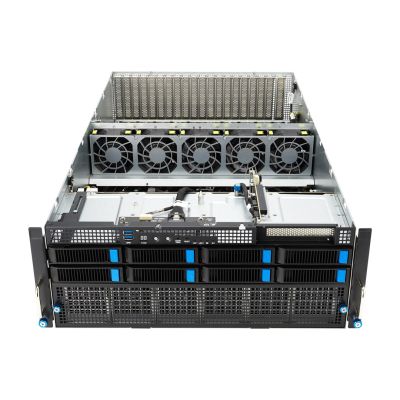 7. Platforma Asus Rack (4U) ESC8000A-E12 AMD Epyc 9004 (8x NVMe/SATA HS, 1xM.2, 2x10Gbe, IPMI, 2+2 3000W)
