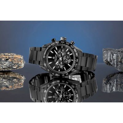 6. Zegarek Męski Giewont Chronograph Sapphire Czarny GW9580-B2
