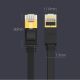 25. Ugreen płaski kabel przewód internetowy sieciowy Ethernet patchcord RJ45 Cat 7 STP LAN 10 Gbps 3 m czarny (NW106 11262)