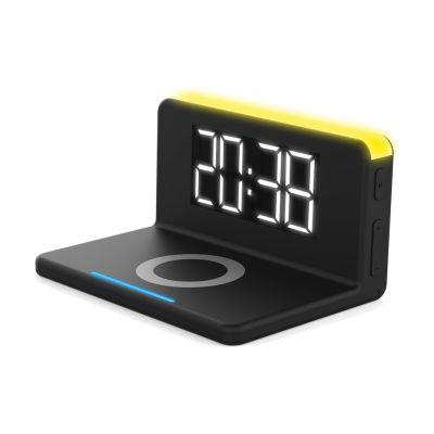 3. Terratec ChargeAir Cyfrowy budzik Czarny, Żółty