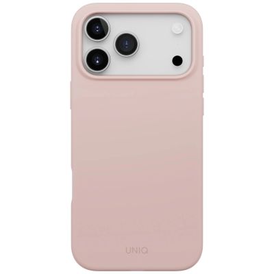 2. Etui UNIQ Lino na iPhone 17 Pro Max Magclick Charging - różowe