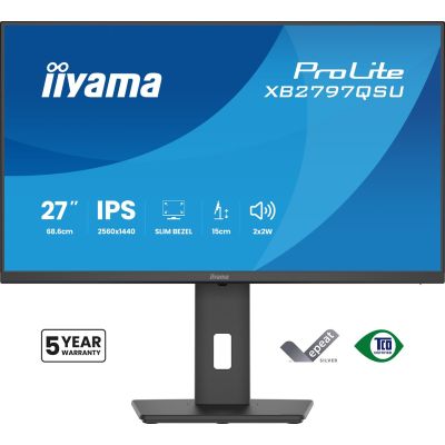 30. iiyama ProLite XB2797QSU-B1 monitor komputerowy 68,6 cm (27") 2560 x 1440 px Quad HD LED Czarny