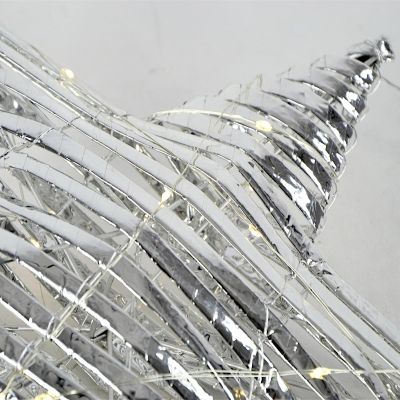 3. GWIAZDA DEKORACYJNA 20LED 30CM SREBRNY